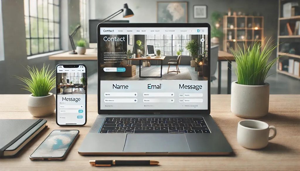 Business website enquiry form for customer contact details and messages.