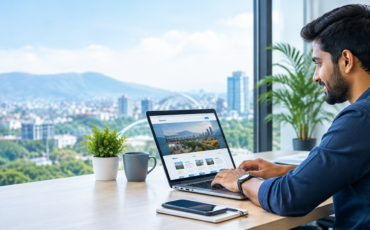 Modern Workspace with City Views