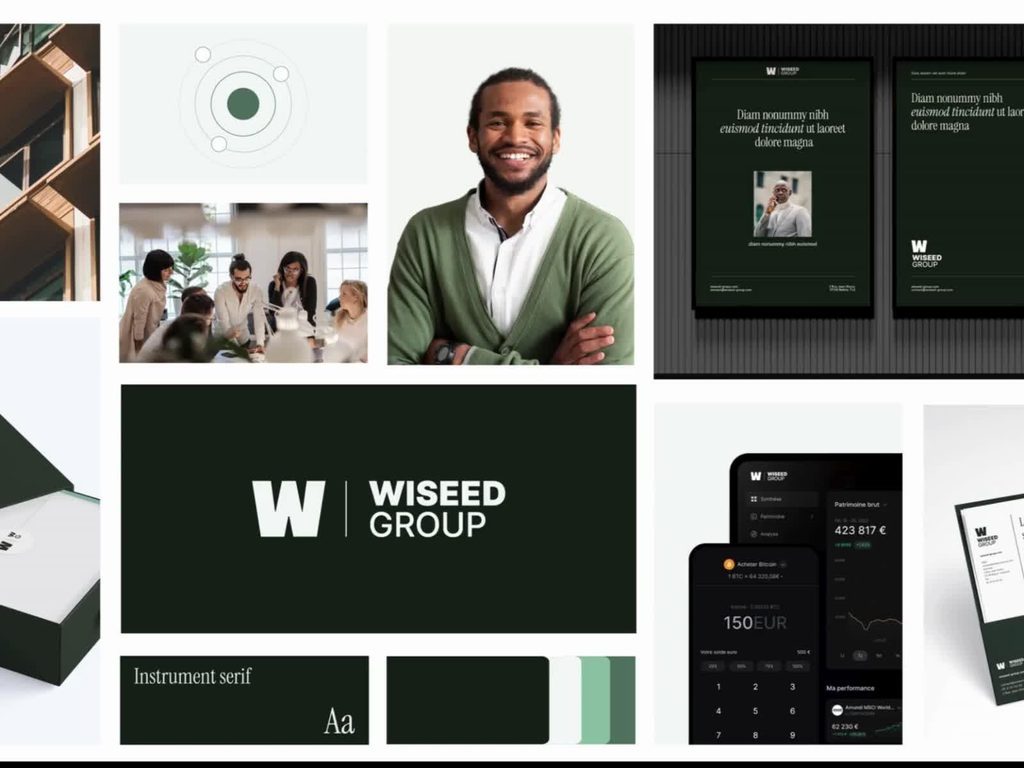 Business website design with consistent brand colours and visual identity.